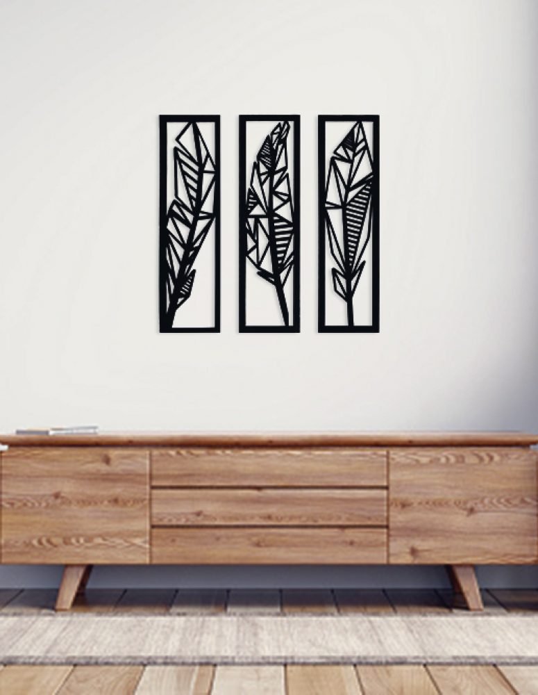 3D Leaf Abstract Wooden Wall Art